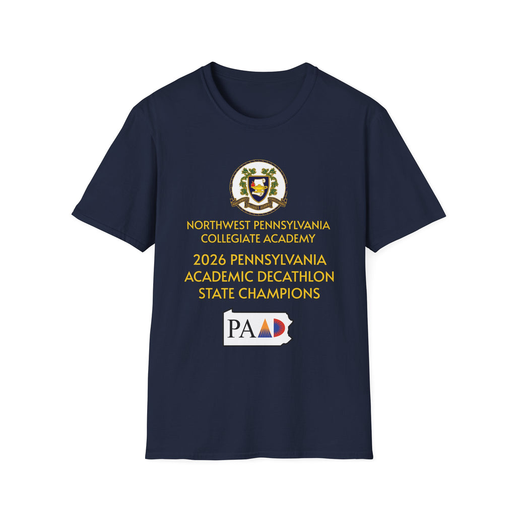 Collegiate Academy - 2026 Pennsylvania Academic Decathlon State Champions T-Shirt