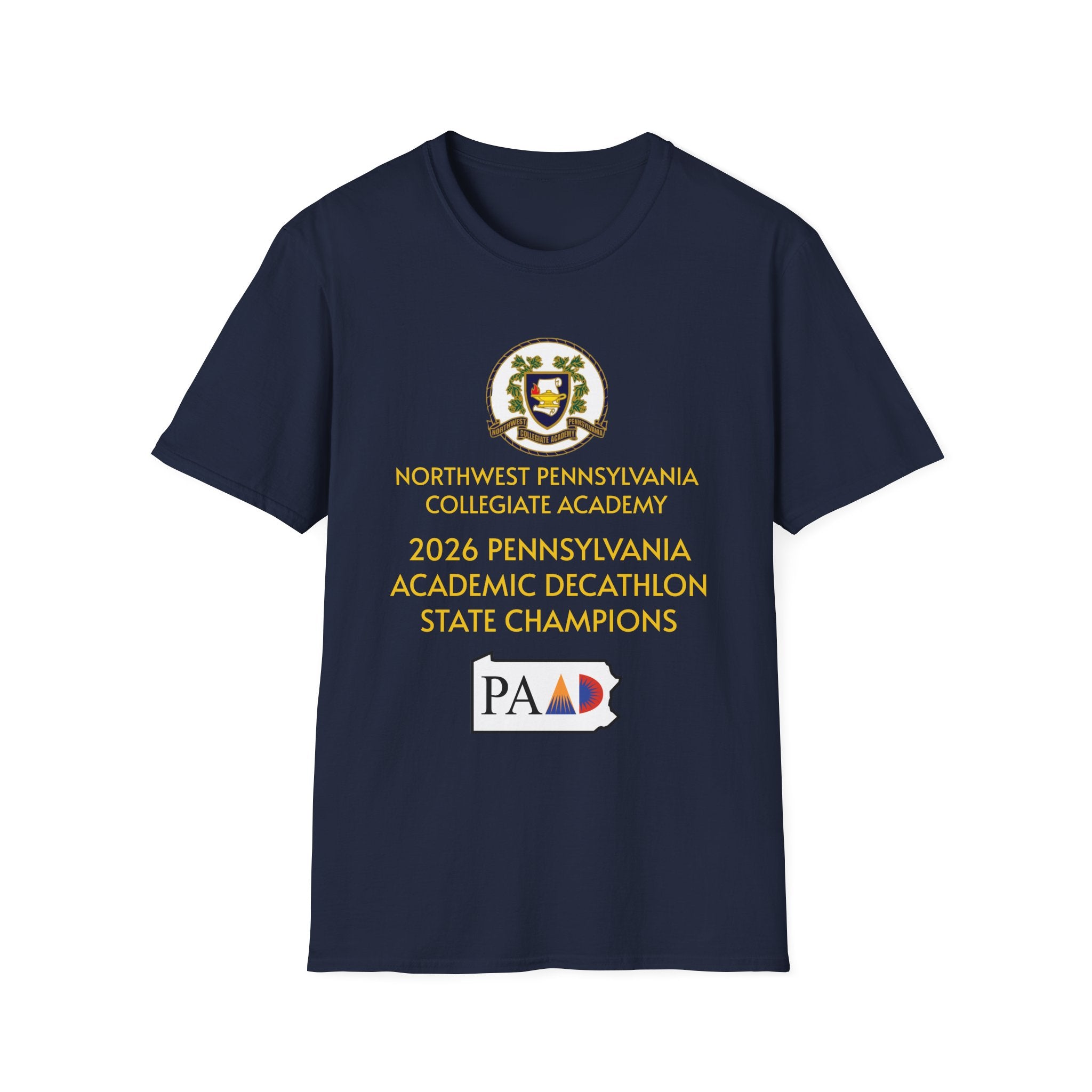 Collegiate Academy - 2026 Pennsylvania Academic Decathlon State Champions T-Shirt