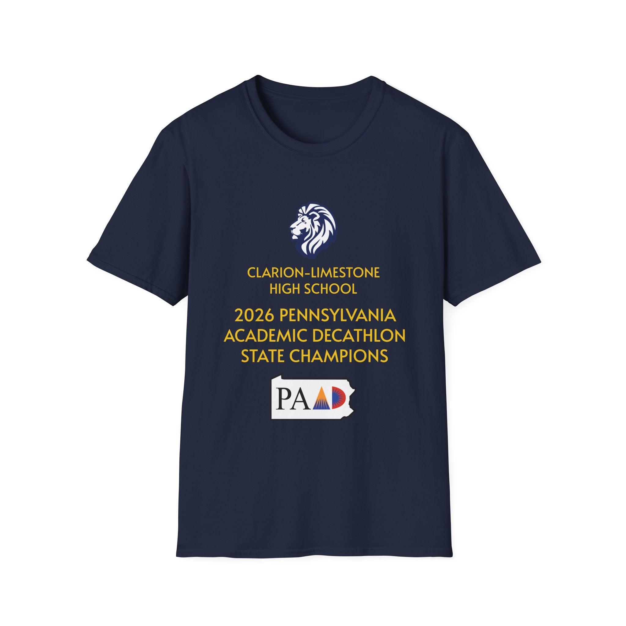 Clarion-Limestone - 2026 Pennsylvania Academic Decathlon State Champions T-Shirt
